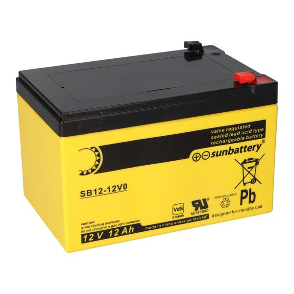 Batteria Sun SB12-12V0 12V 12Ah Vds T1 4,8Mm Agm-Blei Akku-image