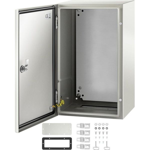 Scatola Di Giunzione Industriale - Scatola Di Giunzione Acciaio Al Carbonio, 50X30X25Cm - IP66 E Nema Waterproof - Scatola Di Giunzione Per Fabbriche, Cantieri E Centri Commerciali-image