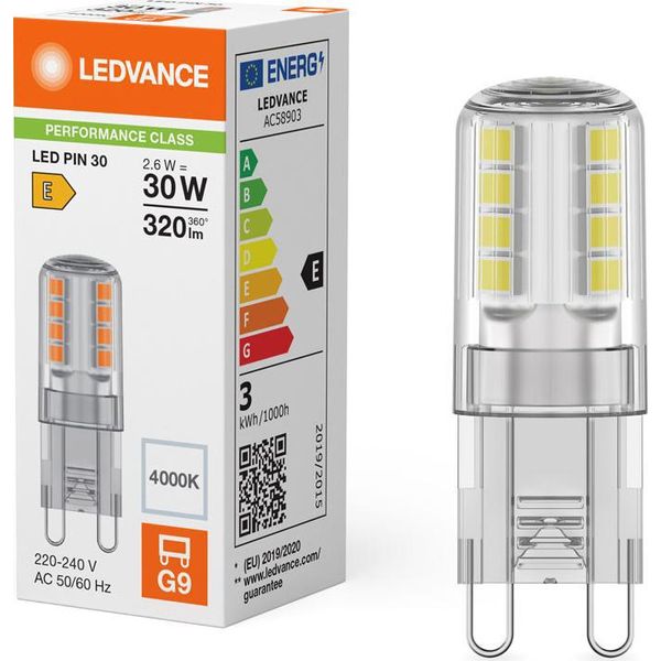 Ledvance Lampada A Led Con Base A Perno 2,6W = 30W G9 Chiaro 320Lm Bianco Neutro 4000K 300°-image