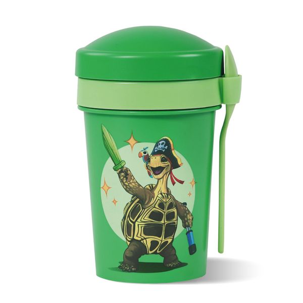 Awave® La Scuola Degli Animali Magici Tazza Per Il Muesli Da Portare Via 540 Ml Rpet | Verde, Henrietta-image