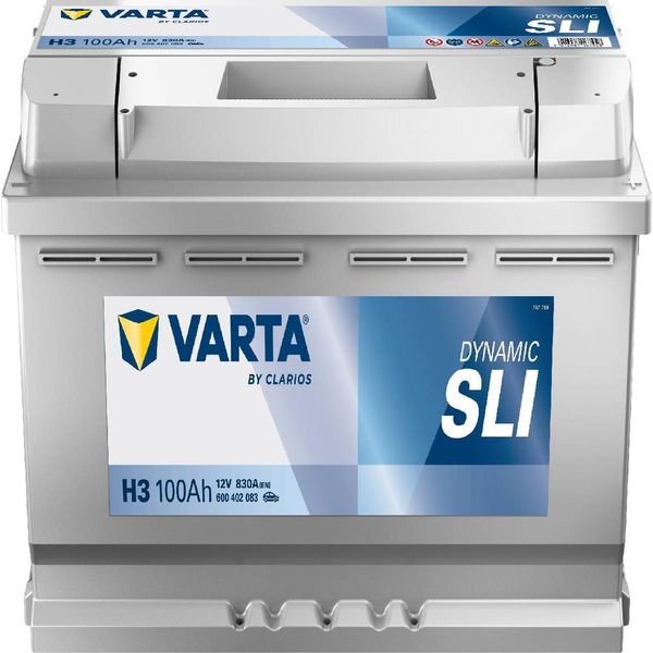 Varta Dynamic Sli 600 402 083 3162 H3 12Volt 100Ah 830 A/En Batteria Di Avviamento-image