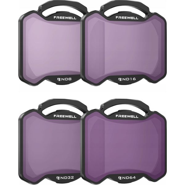 Set Of 4 Filters ND8,16,32,64 Freewell For Dji Avata 2-image