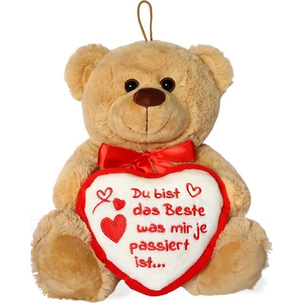 Orsetto Con Cuore Gute Besserung Orsetto Di Peluche Marrone 25 Cm-image