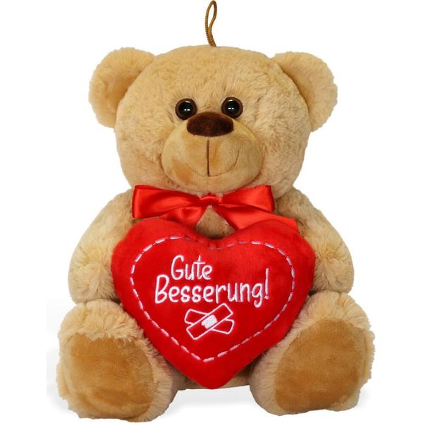Orsetto Con Cuore Hab Dich Lieb Orsetto Di Peluche Marrone 25 Cm-image