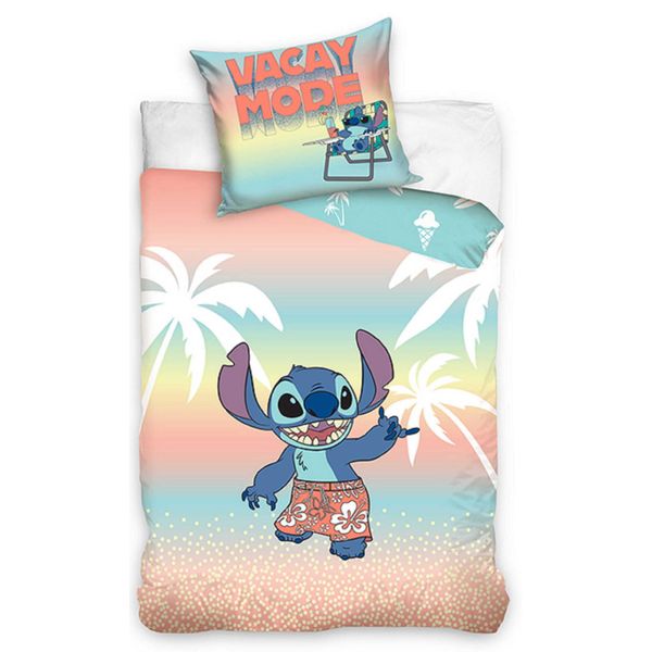 Lilo E Stitch Bettbezug Vacay Mode 140 X 200 Cm - 60 X 70Cm - Baumwolle-image
