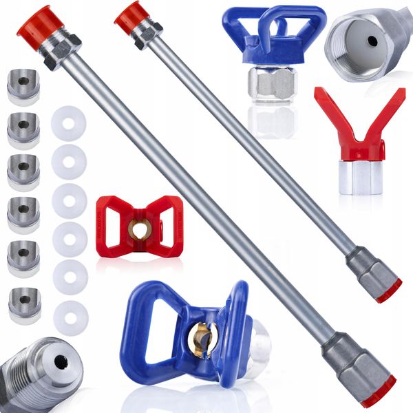 Rosfix Lancia A Spruzzo Set 30 Cm + 50 Cm – Filettatura 7/8” | Pressione 290 Bar | Con Protezione Ugello, Guarnizione E Inserto Rac V-image