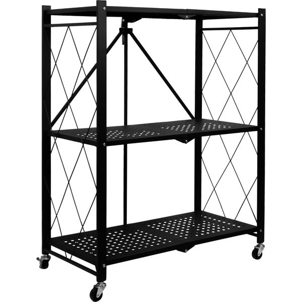 Quvio Carrello Da Cucina - Pieghevole - Carrello Di Servizio - Carrello Da Cucina Con Rotelle - 34 X 71 X 86 Cm-image