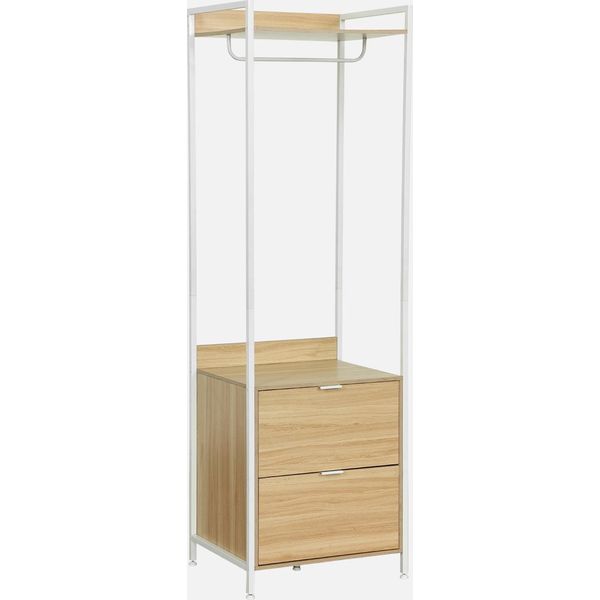 Modulo Armadio Con 1 Armadio, 2 Cassetti E 1 Ripiano, Bianco-image
