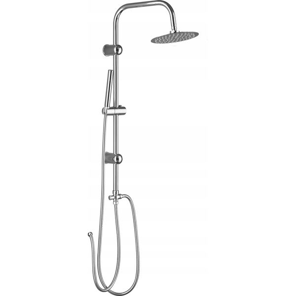 Granitan | Set Doccia ZN5 - 25 Cm - Cromo - Doccia A Pioggia Sottile - Doccetta A 5 Funzioni - Materiali Di Alta Qualità-image