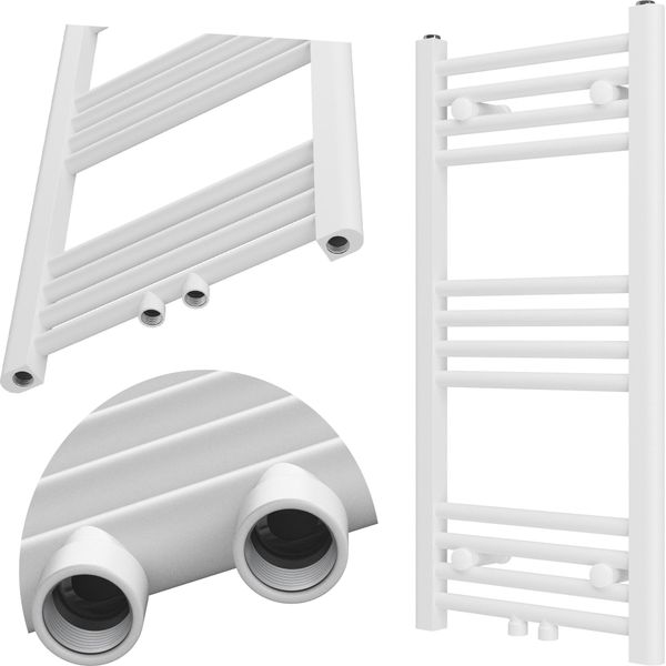 Radiatore Per Bagno Granitan | Raven - 80X40 Cm - Bianco - Design Moderno - Funzionale Ed Elegante-image