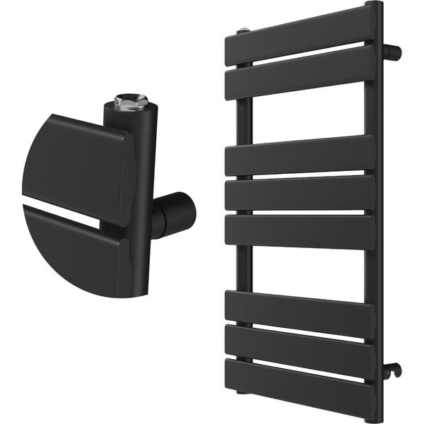 Granitan | Radiatore Da Bagno Oslo - 80X50 Cm - Nero - Design Moderno - Facile Installazione - Materiale Di Alta Qualità-image