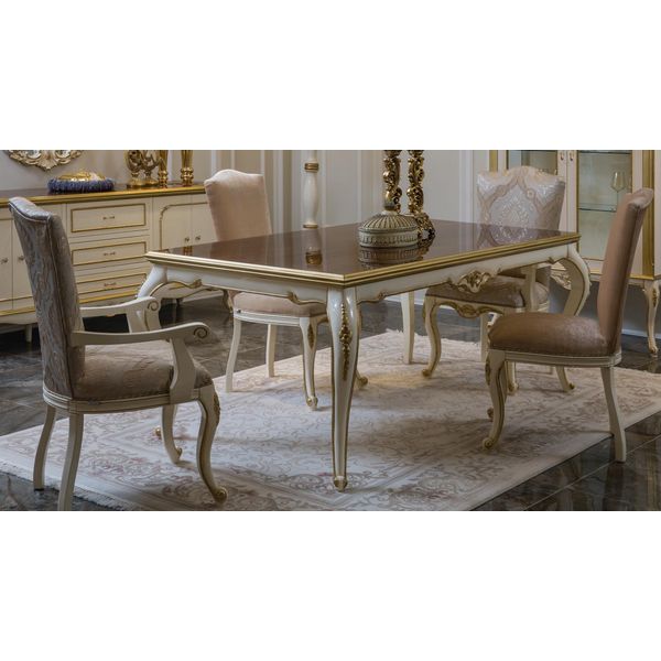 Sala Da Pranzo Tavolo Da Pranzo Set Di Sedie Gruppo Di Tavoli Set Di Lusso 5 Pezzi.-image