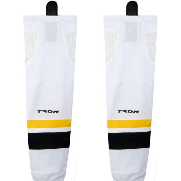 Tronx SK300 Calzettoni Da Hockey Senior, Pittsburgh Penguins, Bianco, Taglia: 30 Pollici-image