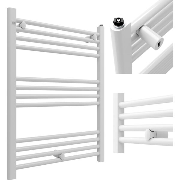 Radiatore Da Bagno Granitan | Puerto - 60/80 Cm - Bianco - Design Moderno - Scaldasalviette - Minimalista-image