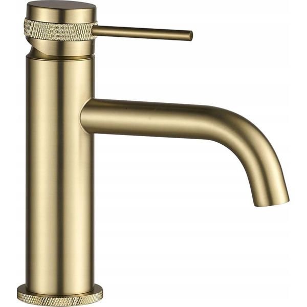 Rubinetto Da Lavabo Rea Lungo Grip Brush Gold Low-image