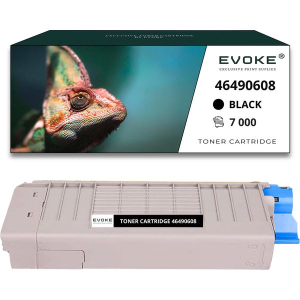 Toner Per Oki 46-C532B 46490608 Nero (Nero) | Sostituzione Per C 532 Dn C 542 Dn Mc 563 Dn Mc 573 Dn-image