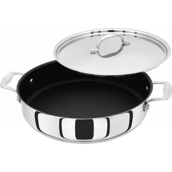 Padella Universale Stellar, Acciaio Inox 18/10, 37X28X10 Cm, Argento/Nero-image