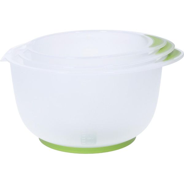 Set Di 3 Ciotole Per Mescolare Excellent Houseware, Polipropilene, 1,5/2/2,5 L, Trasparente/Grigio-image