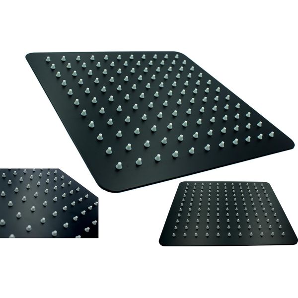 Granitan | Slim 25 Doccia A Pioggia - Nero - Ultra Slim - Inox Con Tecnologia Anticalc-image
