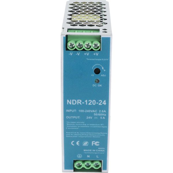 NDR?120?24 Alimentazione Industriale Su Rotaia 5A 120W Interruttore Di Alimentazione Su Rotaia AC100?240V-image