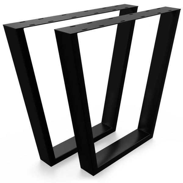 2 Pezzi Gambe Da Tavolo In Metallo, Gambe Da Tavolo Stabili, Gambe Da Tavolo Nere, Gambe Da Tavolo Per Sala Da Pranzo, Gambe In Metallo, Altezza 70 Cm-image