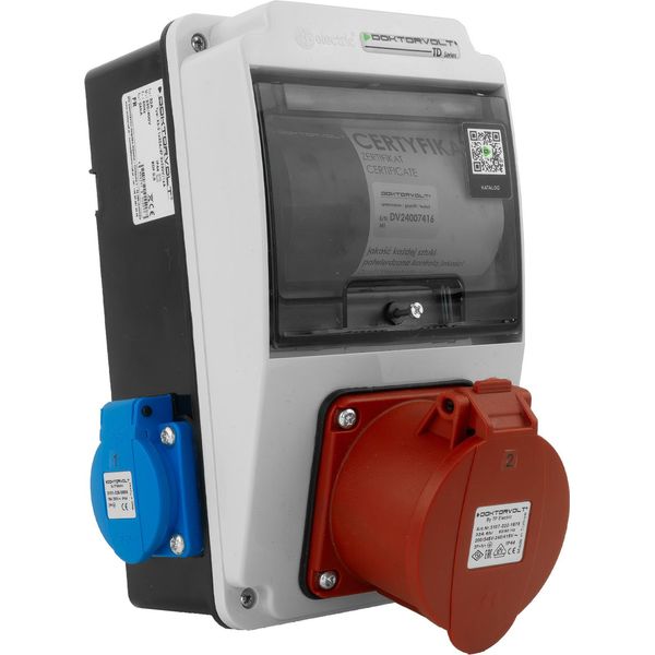 Quadro Di Distribuzione A Parete XS-S 32A 2X230V IP44 Quadro Di Distribuzione Di Potenza Completamente Cablato Doktorvolt DV-5077-F-image