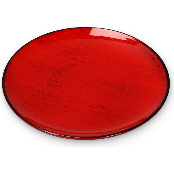 Piatto Decorativo 15 Cm In Rosso-Nero Per Interni Ed Esterni-image