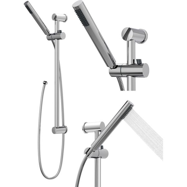 Granitan | Set Da Doccia Della - Argento - Design Classico - Materiali Di Alta Qualità - Regolabile-image