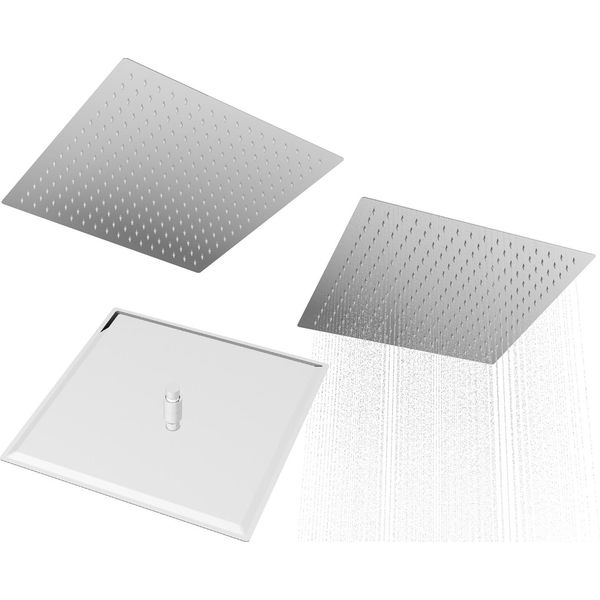 Granitan | Soffione A Pioggia Quadrat 40X40 Cm - Cromo - Design Elegante - Sistema Anticalcare-image