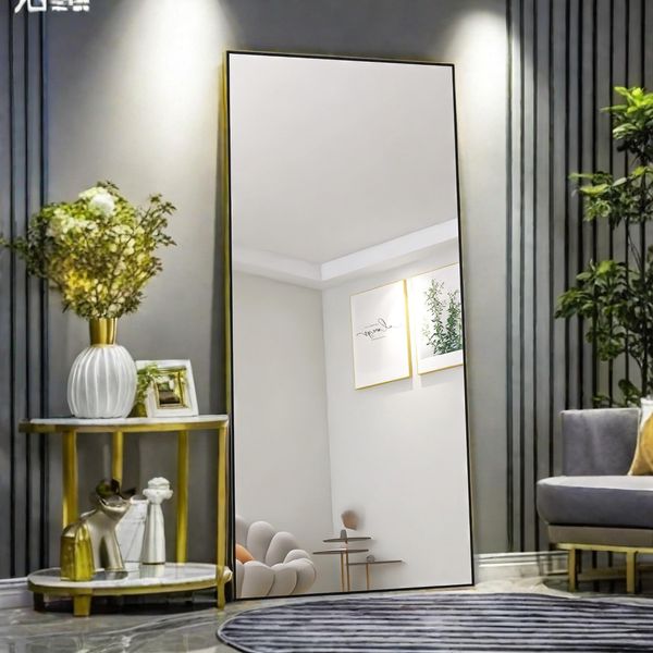Unboxg 180 X 80 Cm Specchio A Figura Intera, Specchio 3 In 1 Da Appoggio E Da Parete, Specchio Per Vestirsi, Specchio Per Guardaroba Per Camera Da Letto, Soggiorno E Ingresso-image