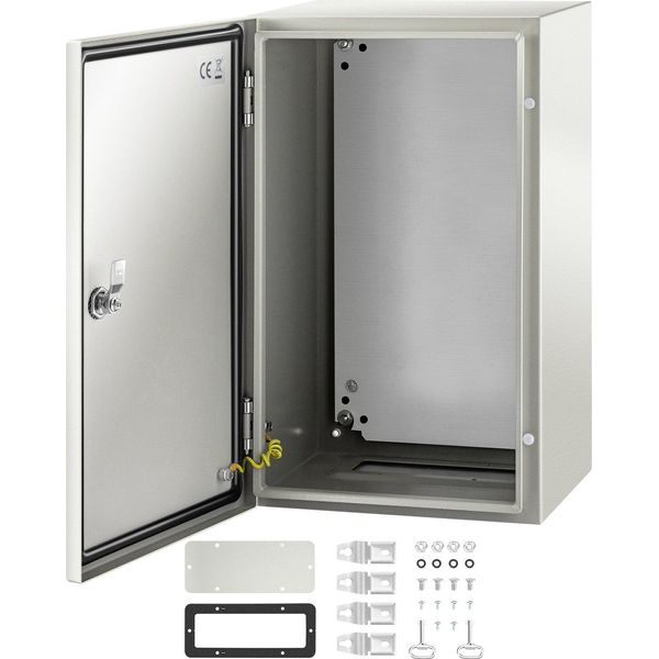 Quadro Elettrico Quadro Di Distribuzione Acciaio Al Carbonio Quadro Industriale 50X30X25Cm Quadro Elettrico IP66 E Nema Quadro Di Giunzione Impermeabile Quadro Di Alimentazione Ideale Per Fabbriche Cantieri Edili Centri Commerciali Ecc.-image