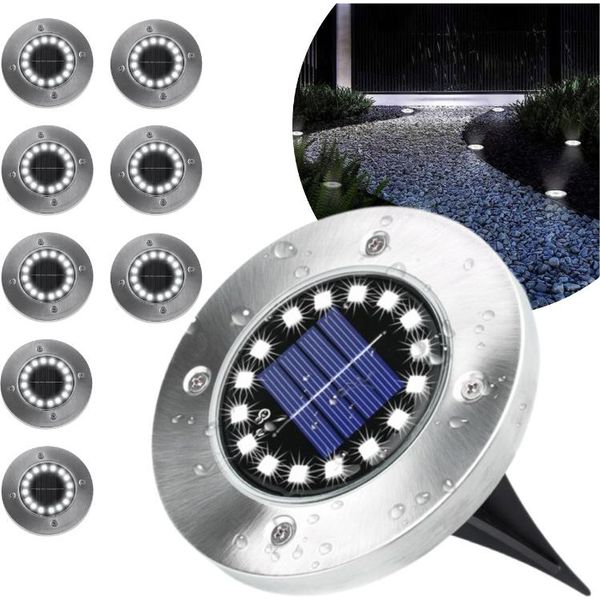 Blixtar 8X Luce Da Giardino A Energia Solare 16 Led, Luce Di Ingresso A Terra Impermeabile-image