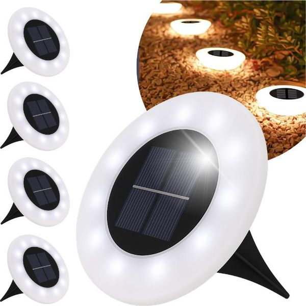 Blixtar 4X Led Luce Solare Da Giardino Drive-In 14, Montaggio A Terra Proiettore Impermeabile-image