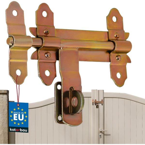Kotarbau® Scrocco Per Porta Da Garage Scrocco Per Porta Da 150 Mm In Acciaio Zincato Serratura Per Cancello Da Giardino Scrocco Per Porta Da Garage Piastra Di Bloccaggio Serratura A Catenaccio Cerniere Per Porta Cerniere Per Porta Catenaccio Scorrevole Catenaccio-image