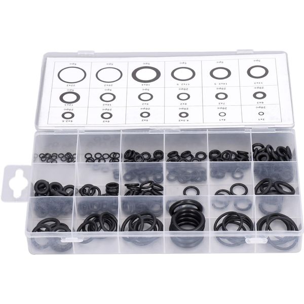 225PCS O Ring Assortment Guarnizioni Di Tenuta In Gomma Kit Rondella Multifunzionale Resistente All'usura-image