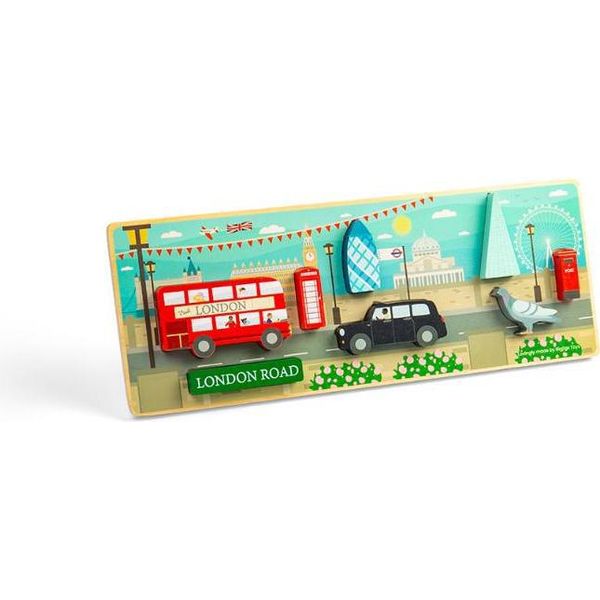 Bigjigs Puzzle In Legno Di Londra, 8 Pezzi.-image