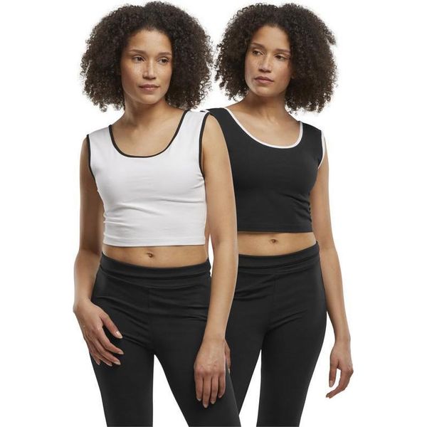 DáMské TíLko Urban Classics Ladies Contrast Cropped Top Nero/Bianco+Bianco/Nero - Xl-image