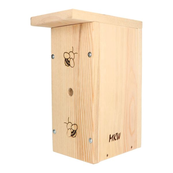 Stand Didattico Per Bombi Fai Da Te Mkw - Stabile Per Bombi - In Legno Dolce - Resistente Alle Intemperie - Non Impregnato-image