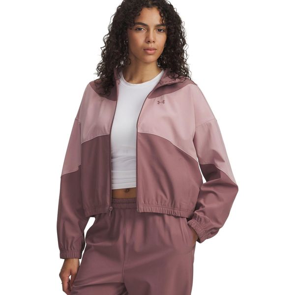 Under Armour Ua Rival Woven Jkt Hd - Marrone Nebbia, Taglia:L-image