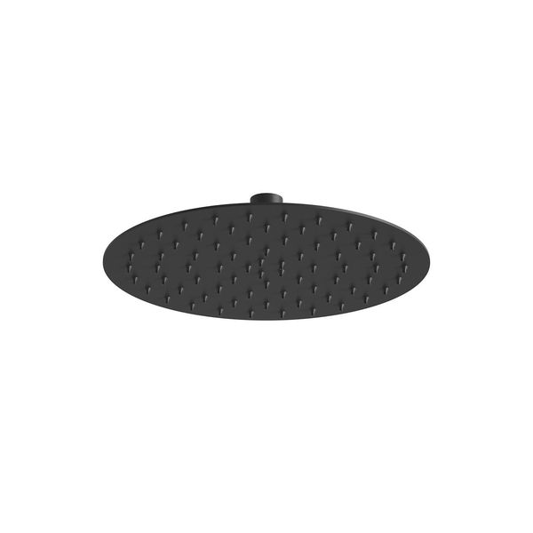 Joho Soffione Doccia A Pioggia In Acciaio Inox Soffione Doccia Rotondo Da Incasso Da 8 Pollici Con Ugelli Anticalcare D20Cm Nero-image