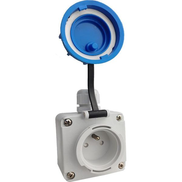 Presa Di Corrente 16A 230V Presa Industriale Ermetica Impermeabile IP68 Montata In Superficie 4248-image