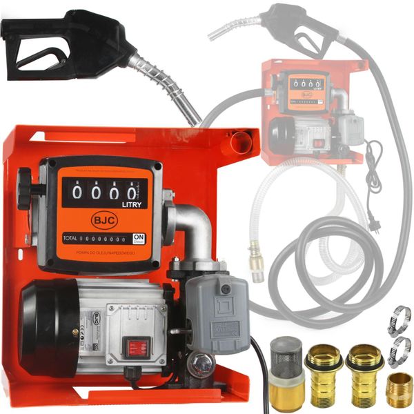 Bjc Pompa Olio Riscaldamento Automatico Pompa Olio Pompa Diesel Cambio Olio 230V /0,75Kw Pompa Autoadescante Con Pistola Automatica, Pompa Carburante, Pompa Di Aspirazione-image