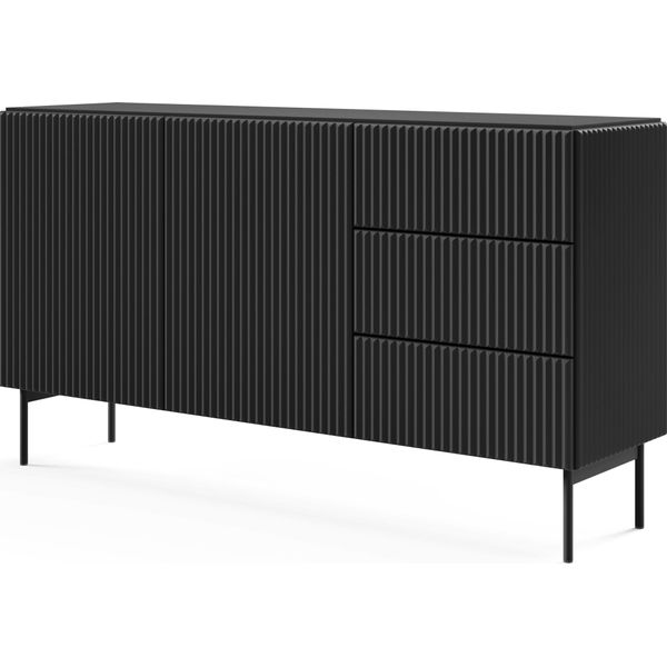 Cassettiera, Nero, 147 X 81,2 X 39,8 Cm-image