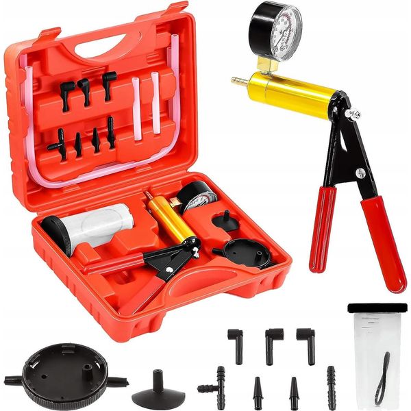 Kraft&Dele | Vuoto, Dispositivo Di Prova Automotive, Pompa A Vuoto, Pompa A Pressione, Spurgo Freni, Kit Tester Per Il Vuoto, Dispositivo Per Lo Spurgo Dei Freni, Set Di Tester Per La Pressione Del Vuoto, Pompa A Vuoto-image