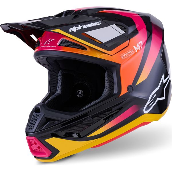 Alpinestars S-M7 Rise Motocross Helm, Schwarz/Rosa, Xl (61/62)-image