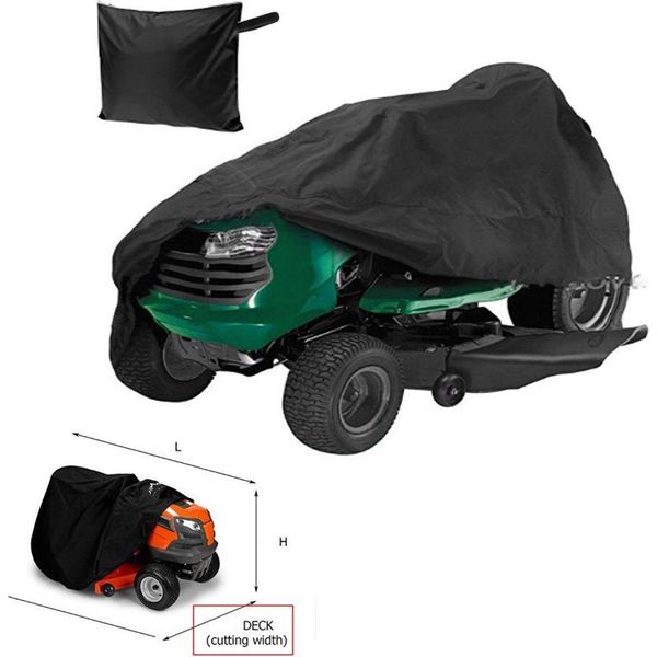 Inf Copertura Impermeabile Per Tosaerba - Tessuto Oxford 210D Antipolvere Per Trattori Nero Xxl-image