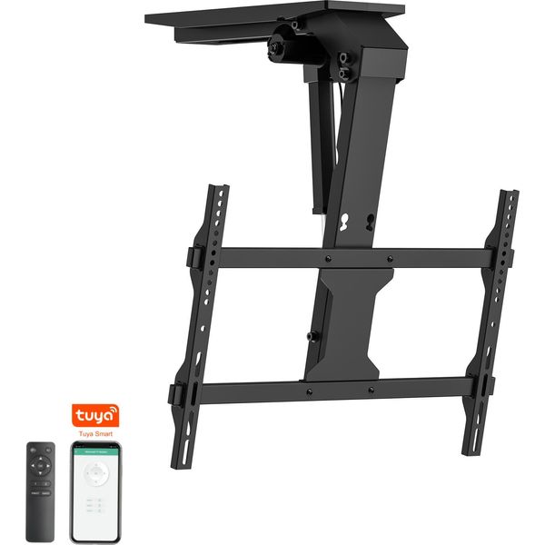 Easylife - Supporto A Soffitto Per Tv V2 Smart Home Orientabile Elettricamente, Da 37 A 75 Pollici, Vesa Fino A 600X400 (Nero)-image