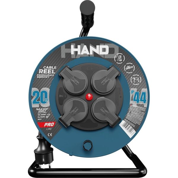 Avvolgicavo Hand Pro 20M 4X Prese 230V IP44 H05RN-F 3X2,5 Mm²-image