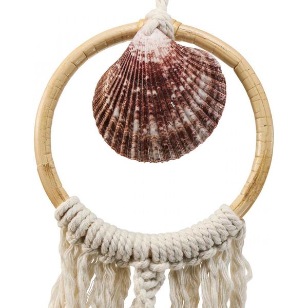 Ciondolo A Conchiglia Marittima In Macramè Per Una Decorazione Boho-image