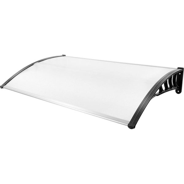 Tettoia - Tettoia Per Porta Montata A Parete 90 X 150 Cm - Policarbonato Trasparente (Pc) - Protezione Impermeabile Dalla Pioggia E Dalle Intemperie - Per Porte E Finestre - Trasparente-image